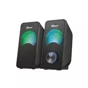 TRUST Zvucnici Arys RGB 2.0 12W crni