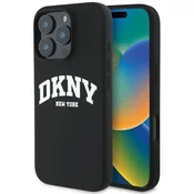 slomart Etui DKNY Silicone White Printed Logo MagSafe za iPhone 16 Pro Max - črno