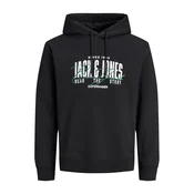 JACK & JONES Majica JJAERO smaragd/črna/bela
