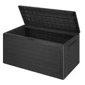 Kutija za pohranu WOODEBOX, 280 l, 120x46x57 cm, antracit Prosperplast