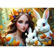 Alipson Puzzle Girl z zajci 500 kosov