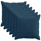 vidaXL Prevleka za blazino 6 kos HOUTEN Temno modra 70 x 70 cm