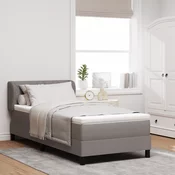 vidaXL vidaXL postelja s pomičnimi vzmetnicami Taupe 100x200 cm Tkanina, (22083590)