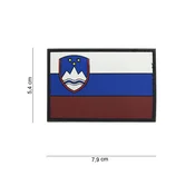 Našitek zastava SLOVENIJA gumi - ježek
