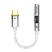 INF BA23 USB-C na 3,5 mm avdio vtičnico z vgrajenim DAC-om Silver, (21838507)