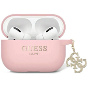 Guess GUAP2LECG4P AirPods Pro 2 cover pink Liquid Silicone Glitter Triangle Charm (GUAP2LECG4P)