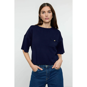 Trendyol Navy Blue Pocket Detailed Knitwear Sweater