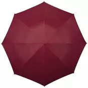 Dežnik - avtomatski, dolg lesen ročaj, bordo