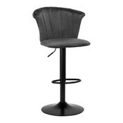 Shumee 4Rico Barski stol QS-B801, siv žamet, (21388253)