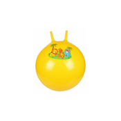 Merco lopta za skakanje Hom Jump s ruckom, žuta, 65 cm