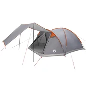 vidaXL vidaXL Kabinski šotor Siva in oranžna 6 oseb Poliester in jeklo, (5000309302)