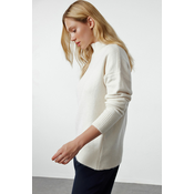Trendyol Ecru Wool Content Basic Knitted Sweater