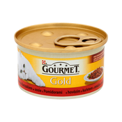 48x GOURMET GOLD Govedina s piščanec v paradižnikovi omaki 85g