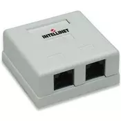 Intellinet 210898 Vtičnica 2xRJ45 NAT C5 UTP WH