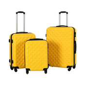 VIDAXL trdi potovalni kovčki 3 kosi ABS, rumeni