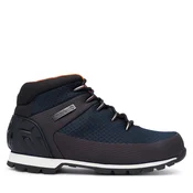 Timberland za moške. TB1A1QKA0191 Euro Sprint mornarsko modri vodoodporni čevlji srednjega kroja (41.5), Ravna stran, Čipke, Prilo