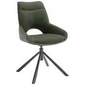 STOLICA crna, maslinasto zelena metal, tekstil