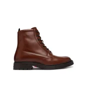 Tommy Hilfiger Gležnjarji Corporate Casual Lth Boot FM0FM06174 Rjava