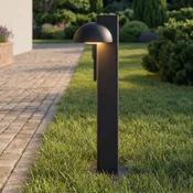 Lucande LED-ulična svetilka Velira, črna, 77 cm, enosmerna, IP44 - Sodobni - črna, bela - Kovina