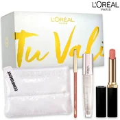 Loreal glow paradise gloss + lipstick + pencil + clutch bag