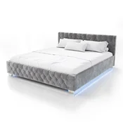 Homestar Postelja z oblazinjenjem Nizza 180x200 cm temno siva