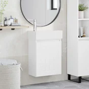 vidaXL vidaXL Kopalniška omarica s tapo Bela 45,5 x 25,5 x 84 cm, (5000246037)