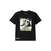 CONVERSE Majica  svetlo rumena / črna / bela
