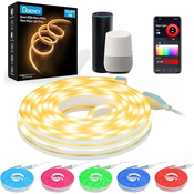 LED trak RGB + topla bela 5 m + združljiv z Alexa Google Assistant