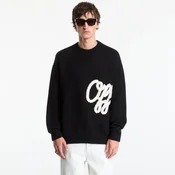 Pulover Off-White Script Shared Logo Emb Knit Crewneck UNISEX Black S