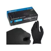 GEKO Nitrilne rokavice Solid Grip 3D, močne, kemično odporne, 50 kosov, črne, velikost M - G75200-M