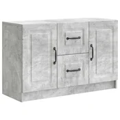 Vidaxl Strani šal Betonsko siva 89 x 34,5 x 57 cm Inženirski les