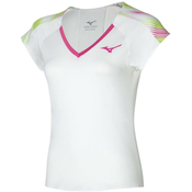 Ženska majica Mizuno Printed Tee - white/fuchsia