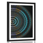 Plakat s paspartujem Mandala v vzorcu sonca - 60x90 no frame