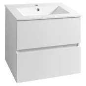 PANEDA toaletna omarica 59,5x55x45,2cm, bela - Bela - 59,5x55x45,2 cm - Aqualine - PANEDA - 24 - MDF/laminat - 595 - 550 - 452 - 14