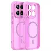Hibridni ovitek HaloFrost II MagSafe za Xiaomi 17 - pink