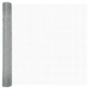 Vidaxl Ograja z varjeno žico 5000 x 140 cm srebrna