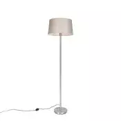 Sodobna stoječa svetilka iz jekla s taupe senčilom 45 cm - Simplo