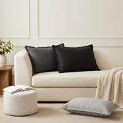 vidaXL Blazina 2 kos HOUTEN Črna 50 x 80 cm Poliester