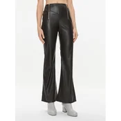 Pinko Hlače iz umetnega usnja Paragas 102299 7105 Črna Wide Leg