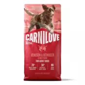Carnilove Dog Active Adult, briketi - divjačina, jelen in divja svinja 12 kg