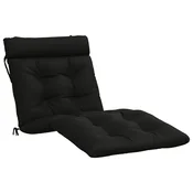 Vidaxl Blazina za ležalnik VIANEN 100% poliester Črna 200 x 80 x 8 cm