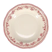 Bordo rdeč/slonokoščen jušni porcelanast krožnik o 23 cm Cyril – S|P Collection