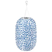 SOLVINDEN Viseča svetilka, pikčasto solarno napajanje/modra, 43 cm