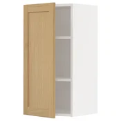 METOD Zidni ormaric i police, bela/Forsbacka hrastovina, 40x80 cm