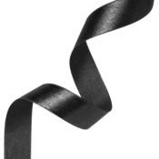 Satenasti trak – črn 2,5 cm x 23 m