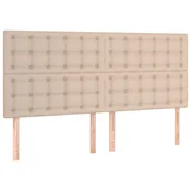 Vidaxl Vzglavje postelje Cappuccino 200x5x118/128 cm umetno usnje
