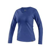 CXS Majica CXS MARY, ženska, z V-izrezom, z dolgimi rokavi, modra
