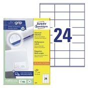 Avery Zweckform univerzalne etikete 3475, 70 x 36 mm, Ultragrip, 2400 etiket/zavitek, A4, za tiskanje