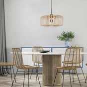 Steinhauer Visoka svetilka Sparkled Light, črna/naravni bambus, O 50 cm - Dnevna soba/jedilnica - črna, svetlo lesena