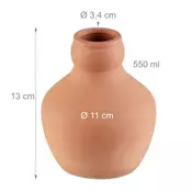 Northix Ollas za namakanje 550 ml 3-pak porozna glina za vrt